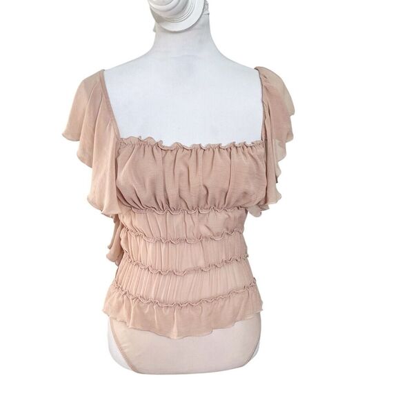 Free People Intimately Juliet Chiffon Ruffle Bodysuit Women’s Small - Picture 2 of 8